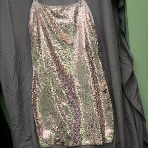 Endless Rose Sequin Rose Gold Dress NWT